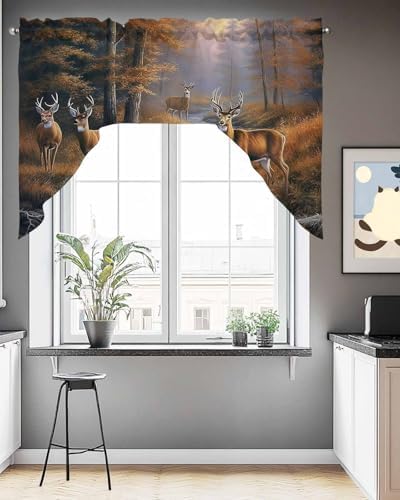 Swag Valance Curtains 56x36 Inch for Window