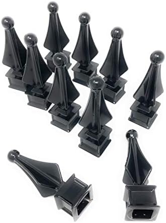 Aluminum Black Quad Flare Finial Set of 10