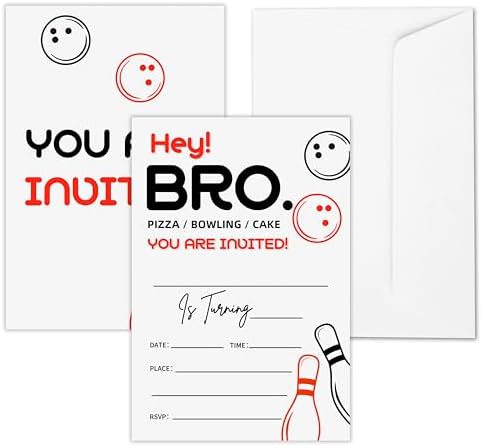 Bro Birthday Invitations with Envelopes