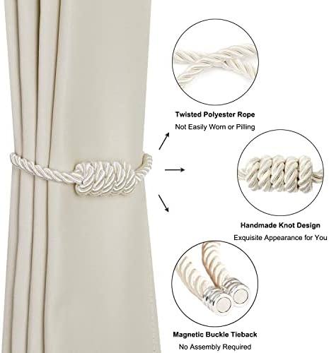 BEL AVENIR Magnetic Curtain Tiebacks 2 Pack