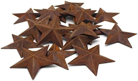 Rustic Barn Stars Metal Decor Set of 24