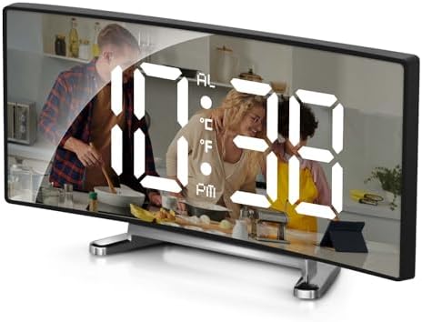LED Digital Alarm Clock for Bedroom with Snooze and Temperature