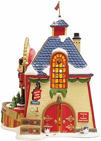 Department 56 North Pole Village Nutcracker Factory Animated Light Building