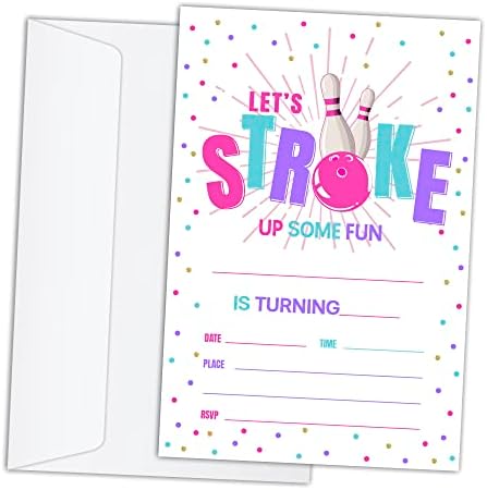 Birthday Invitations Cards with Envelopes Set of 20