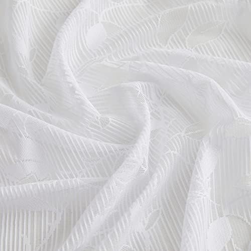 HLC ME Joyce Floral Semi Sheer Curtains Set of 2 Panels