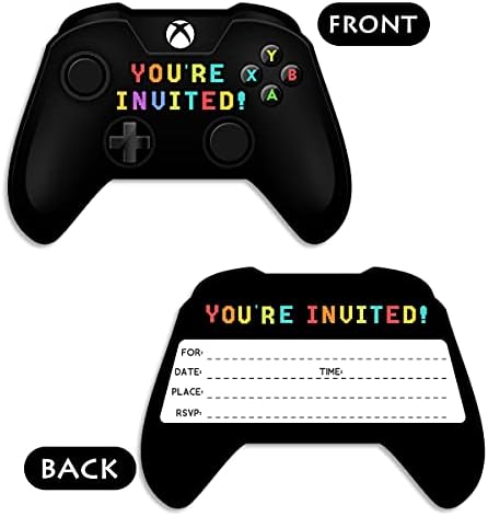 Simimi Art 30 Video Game Birthday Invitations with Envelopes