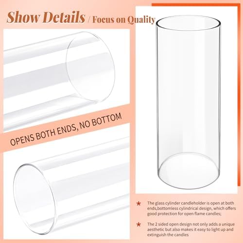 Showgeous 24 Piece Hurricane Candle Holder Set