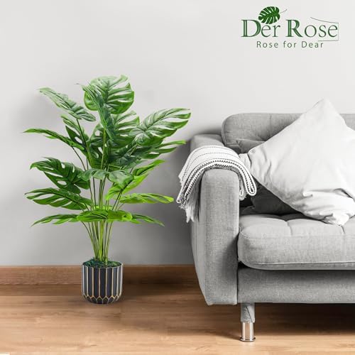 Der Rose Tall Artificial Monstera Plants 28 Indoor Decor