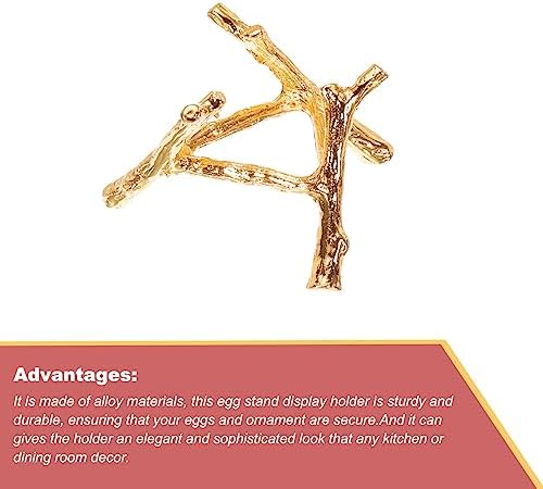 MECCANIXITY Gold Alloy Egg Sphere Display Holder