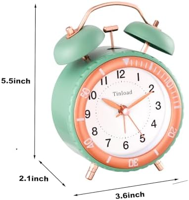 Tinload Loud Alarm Clock Vintage Style Green