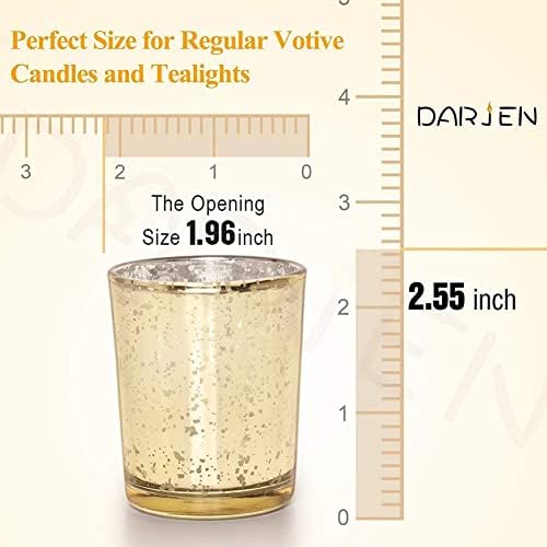 Gold Tea Light Candles Holders for Wedding Centerpieces 24Pcs