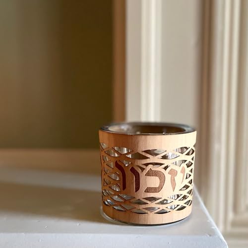 Yahrzeit Candle Holder with Star of David Design