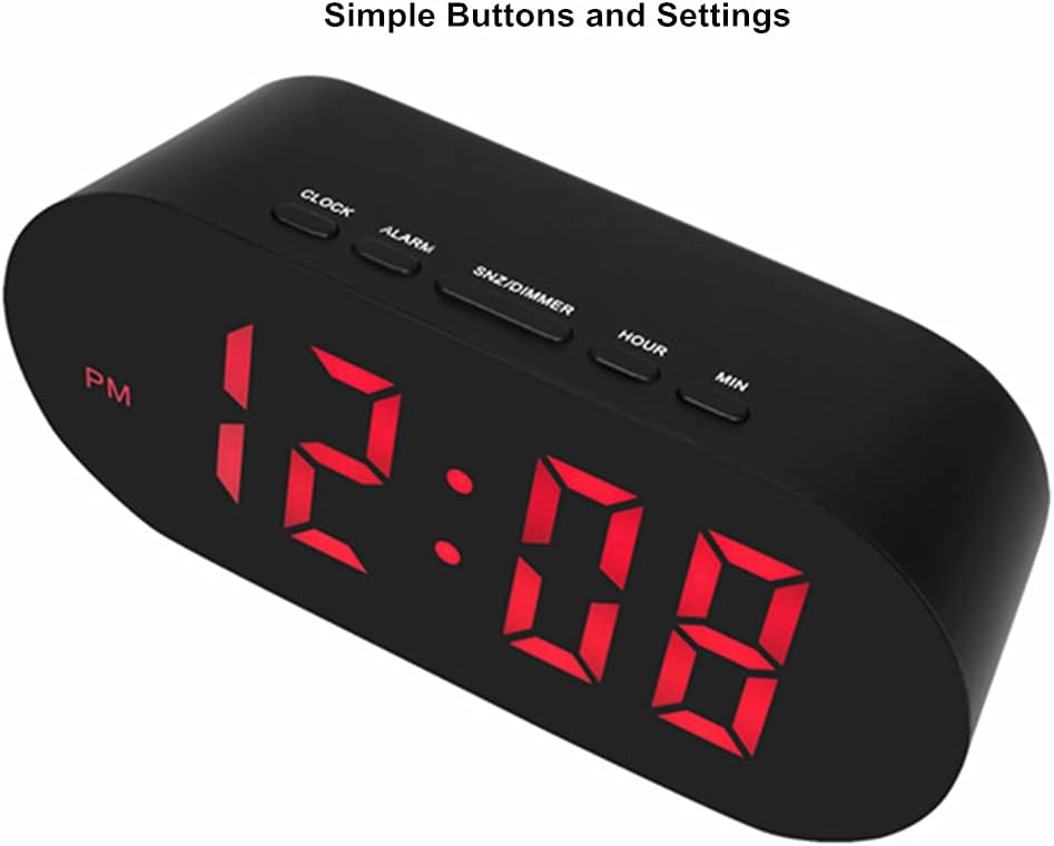 FAMICOZY Simple Digital Alarm Clock with Auto Dim and 6 Brightness Levels