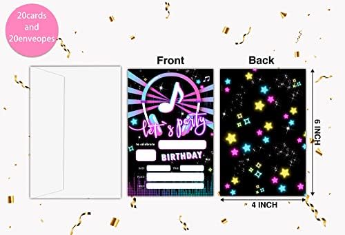 Lesixur Birthday Party Invitation Cards for Kids and Teens