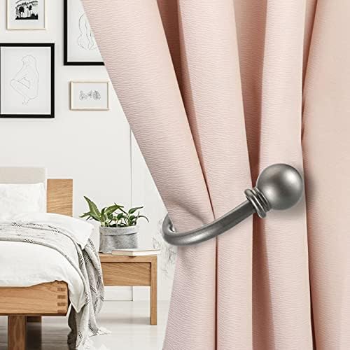 Sumnacon Set of 2 Decorative Curtain Holdbacks Grey