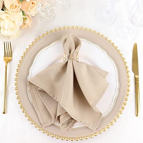 50 pcs 17 Inch Nude Napkins for Wedding Events