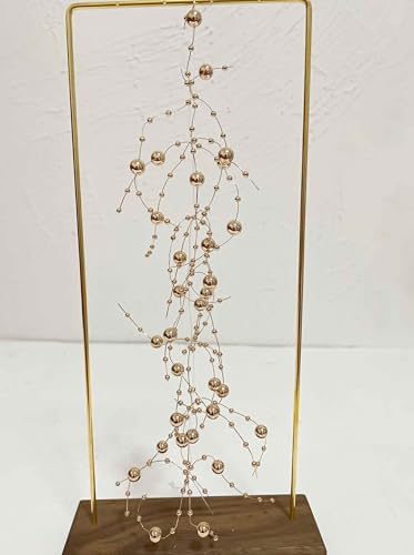 24Pcs Pearl String for Floating Candle Centerpieces Champagne Gold