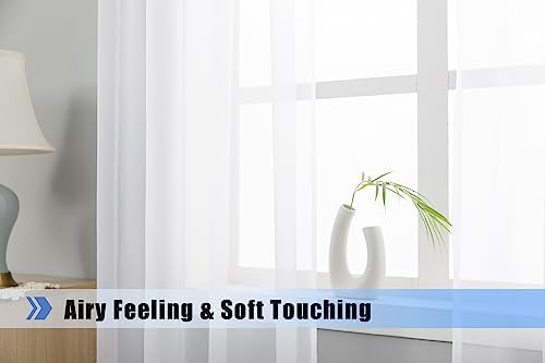 Wpm White Sheer Window Scarf Valance 38x216