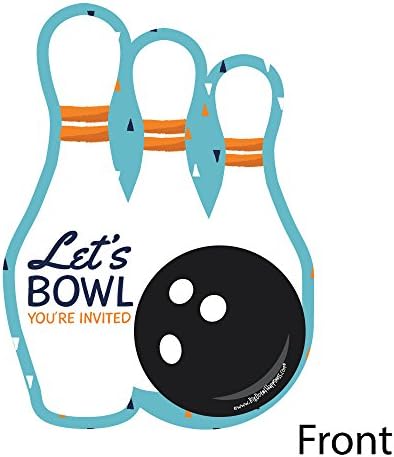 Big Dot of Happiness Bowling Fun Fill-In Invitations Set of 12