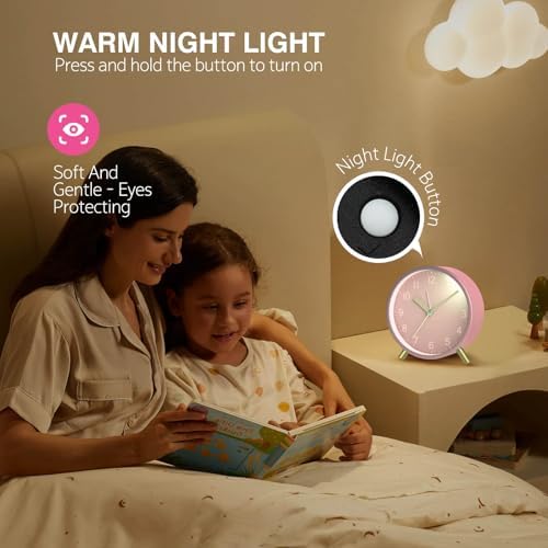 YouJabz Analog Alarm Clock for Girls and Kids