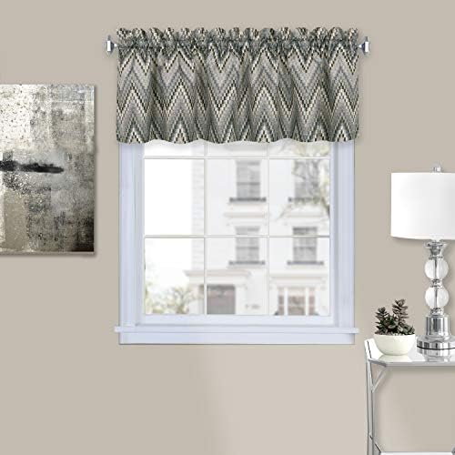 ACHIM Charcoal Window Curtain Valance 58x14