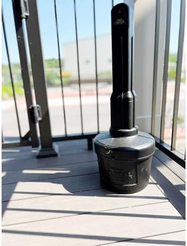 Global Industrial Outdoor Patio Ashtray with Round Base and 15 Gallon Capacity