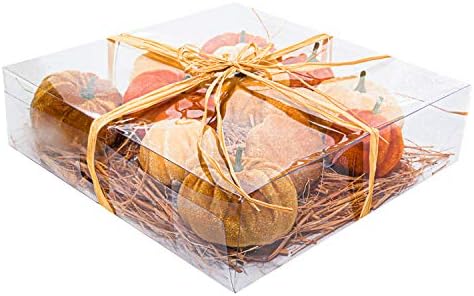 Romingo Artificial Velvet Pumpkins 12PCS for Halloween Fall Thanksgiving