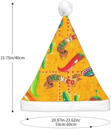 Cactus Hat With Chili Pepper Print Christmas Hat LED Santa Hat