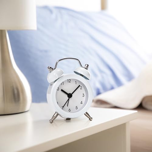 Noamus 6 Pcs Mini Twin Bell Alarm Clocks