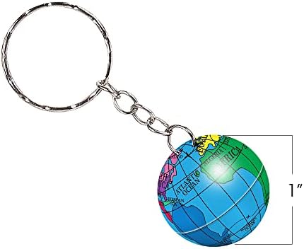 ArtCreativity Globe Keychains for Kids Set of 12