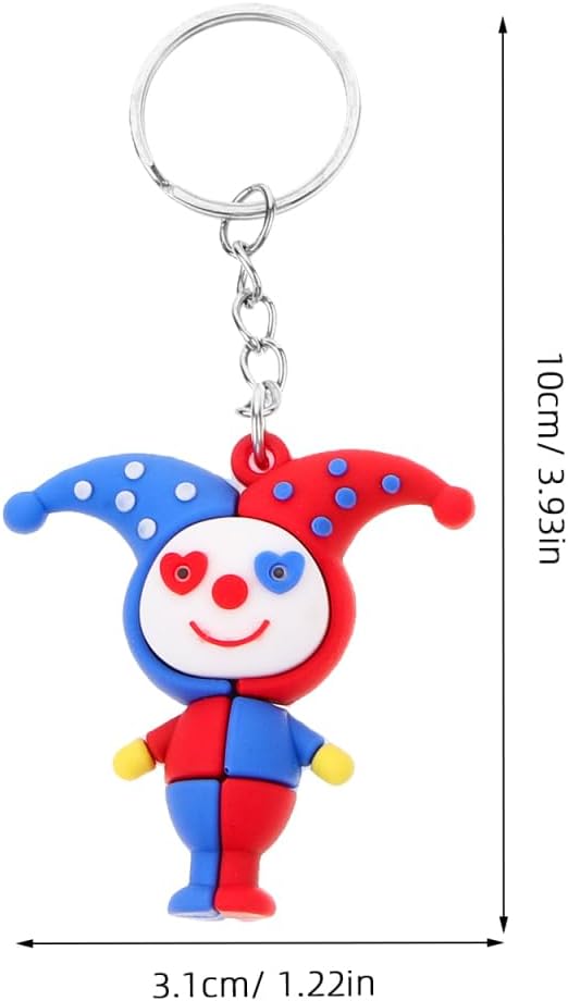 Operitacx 12 Pack Clown Keychain Pendants