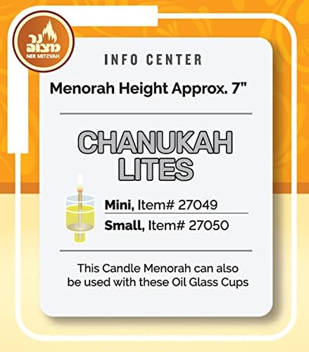 Ner Mitzvah Silver Plated Candle Menorah with Curved Branches
