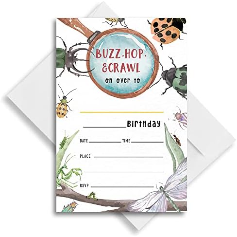 Bunch Of Bugs Birthday Invitations For Boys