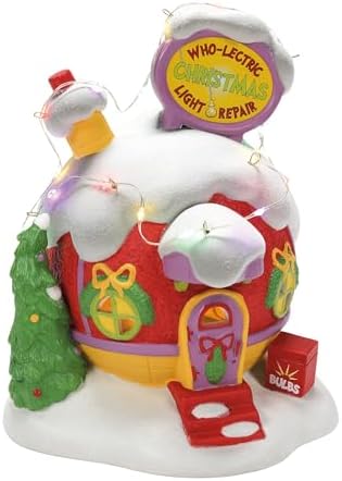 Department 56 Dr Seuss Grinch Village Light Building 7 Inch