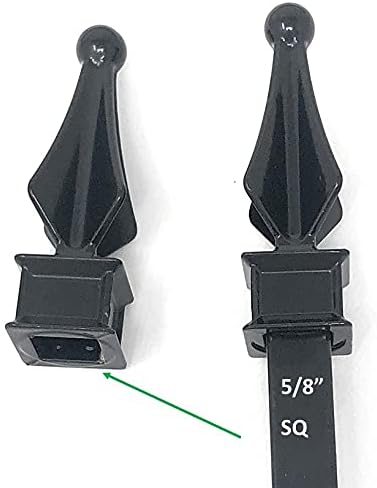 Aluminum Black Quad Flare Finial Set of 10