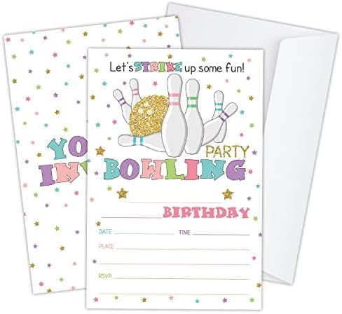 Strike Up Some Fun Bowling Party Invitations 20 Sets