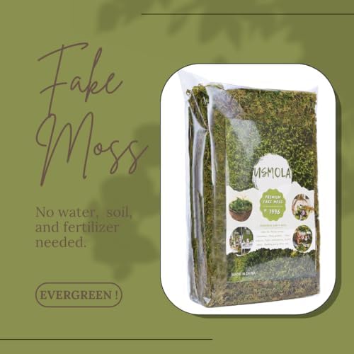 USMOLA Fake Green Moss for Potted Plants and DIY Crafts