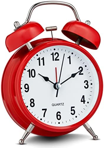 Bernhard Products Retro Twin Bell Analog Alarm Clock