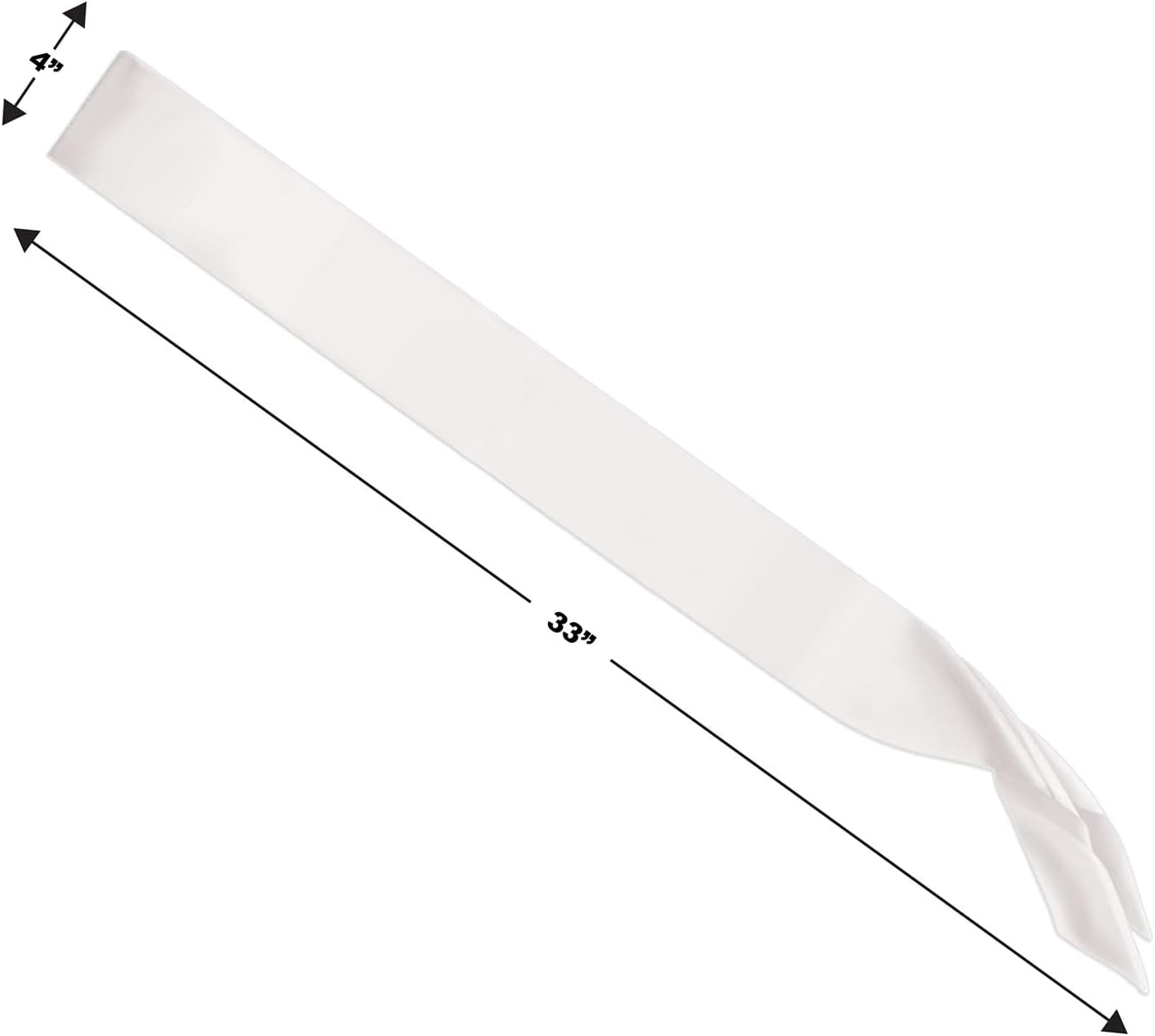 Beistle White Satin Sashes 3-Piece Set for Events