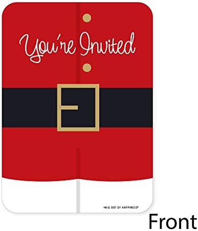 Jolly Santa Claus Shaped Fill-In Invitations Set of 12