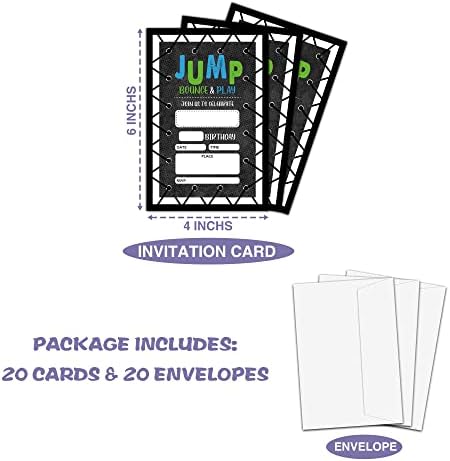 Levitatinyear Jump Birthday Invites with Envelopes