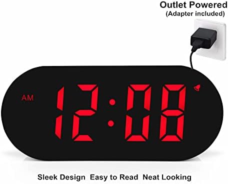FAMICOZY Simple Digital Alarm Clock with Auto Dim and 6 Brightness Levels
