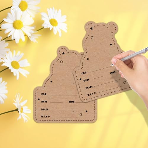 20PCS Winnie The Pooh Party Invitations with Envelopes