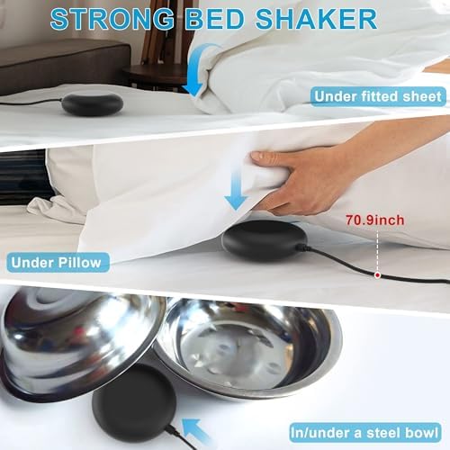 Extra Loud Dual Alarm Clock with Vibration for Deep Sleepers