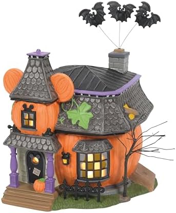 Department 56 Disney Halloween Village Mickeys Pumpkintown Haunted Manor Lighted Building