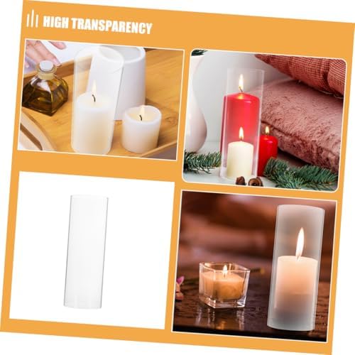 ABOOFAN Glass Candle Holder Windproof Chimney Shade for Tealight Candles