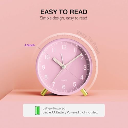 YouJabz Analog Alarm Clock for Girls and Kids