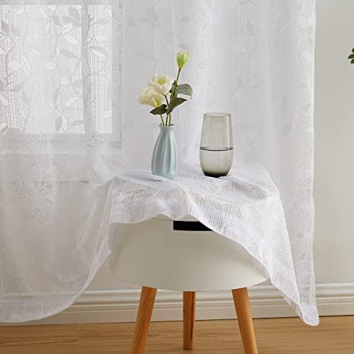 HLC ME Joyce Floral Semi Sheer Curtains Set of 2 Panels