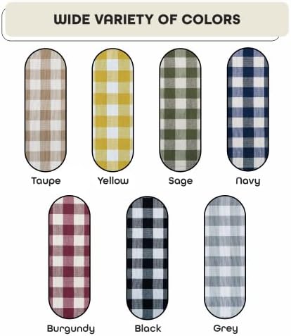 Buffalo Check Tier Curtains Set - Grey White Plaid