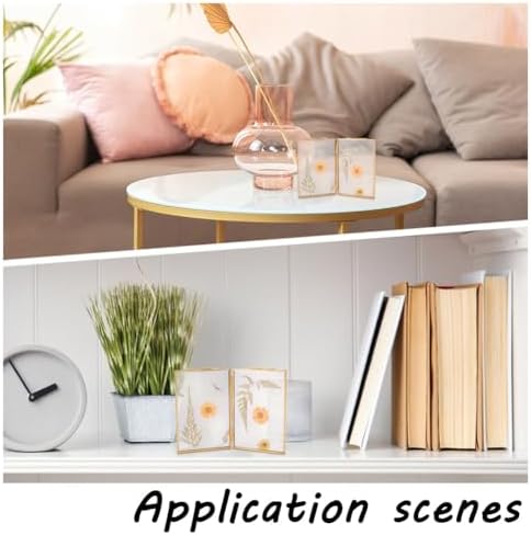 UNICRAFTALE Brass Double Picture Frame with Glass